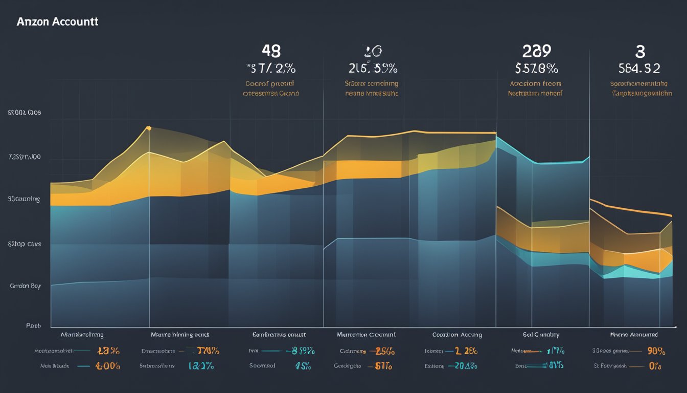 A bar graph displaying key metrics for Amazon account health