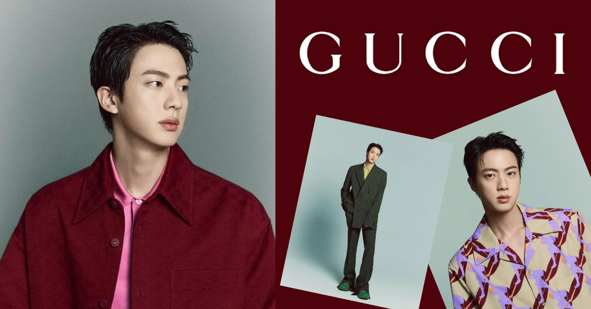BTS Jin with Gucci’s Creative Director at Milan Fashion Week

