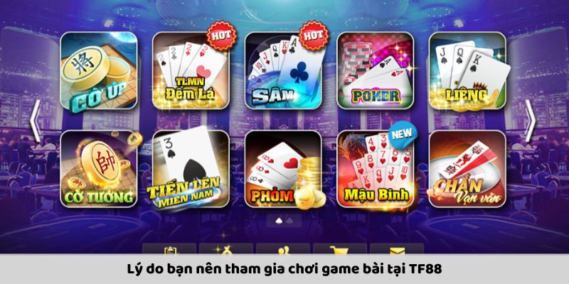 Giao diện Game bài TF88 rất thân thiện