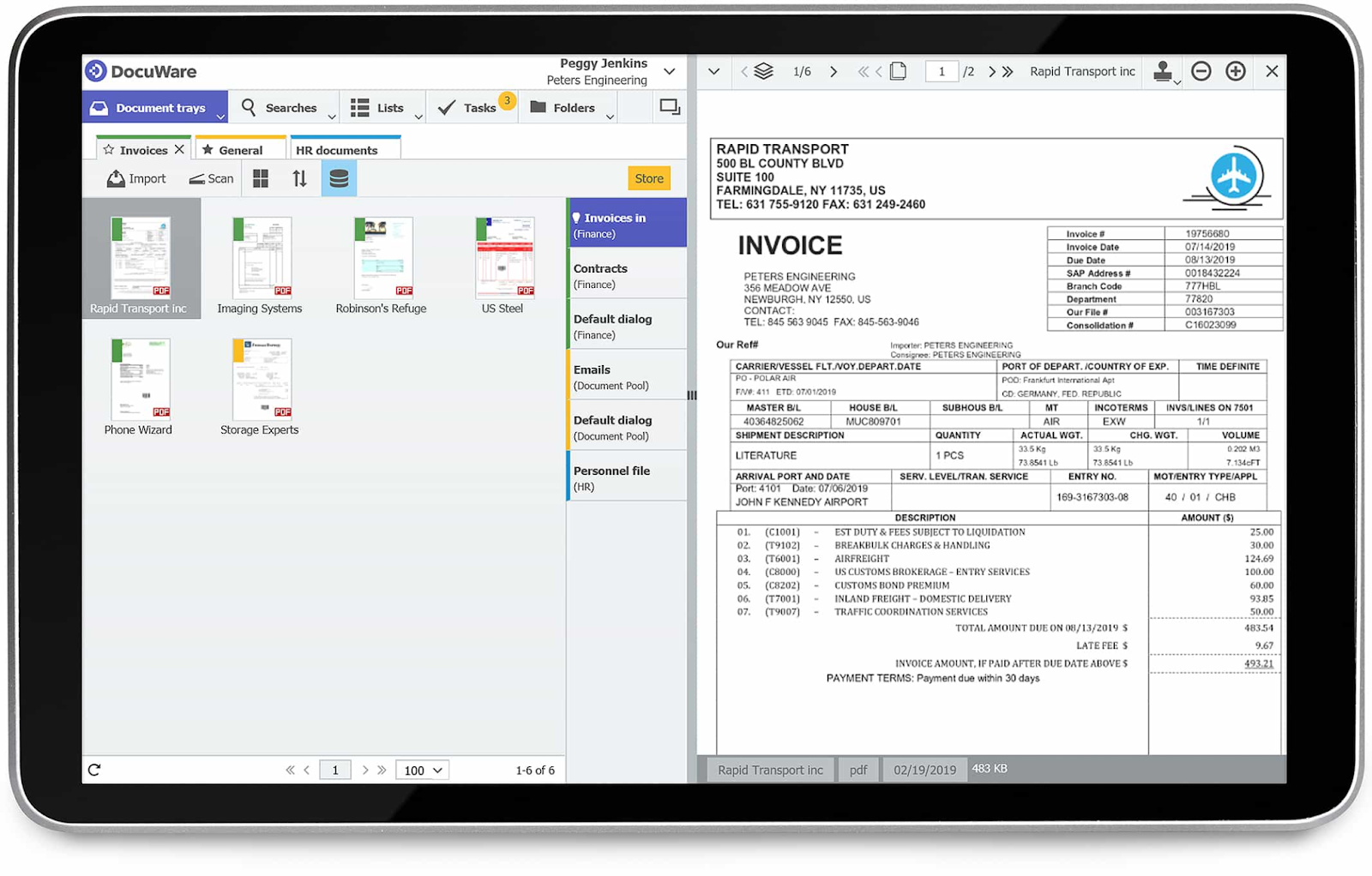 docuware accounting document management software example