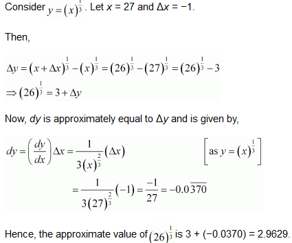 NCERT Solutions for Class 12 Maths Application of Derivatives