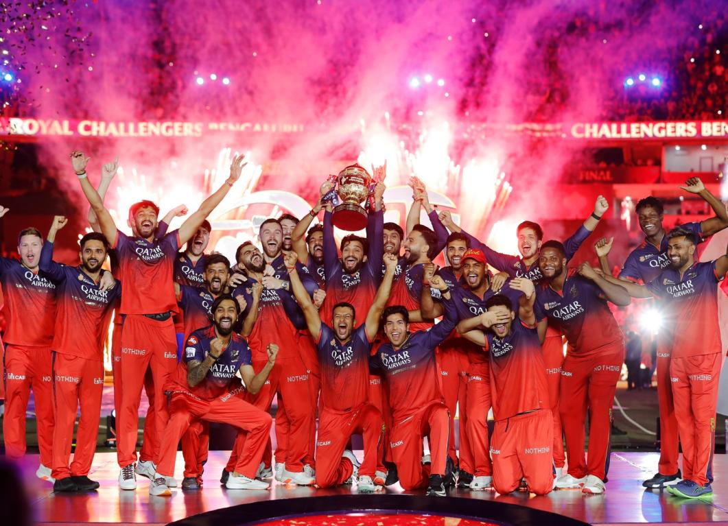 RCB as the champions of IPL Season 18.
