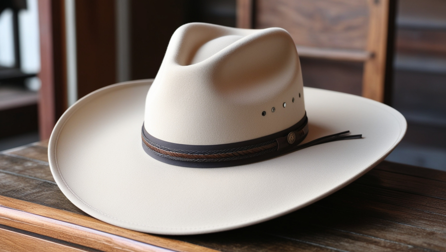 Style of Western Hat with Brim Parallel to Front