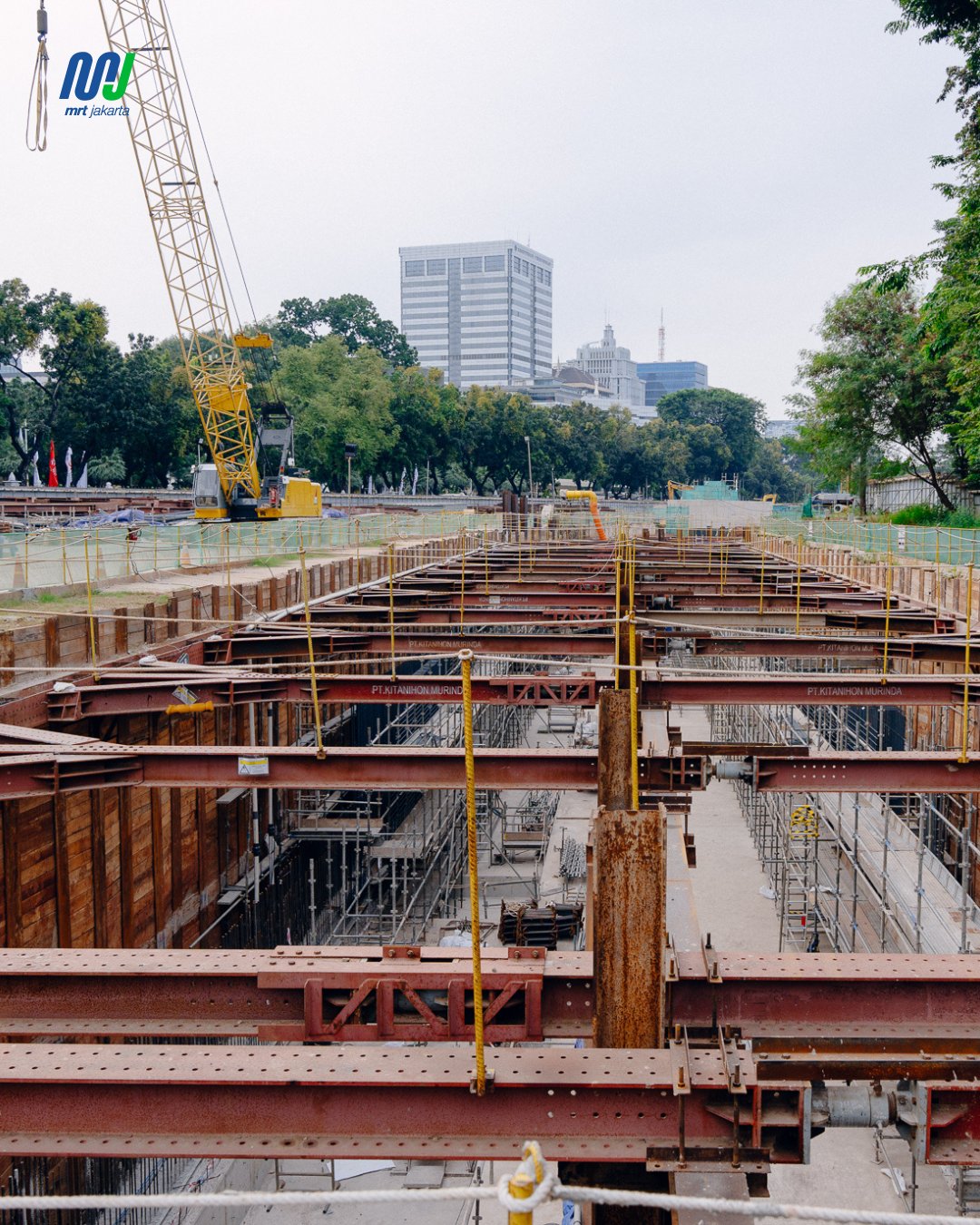 Pembangunan Fase 2 lin Utara–Selatan MRT Jakarta. Sumber:&nbsp;@mrtjakarta