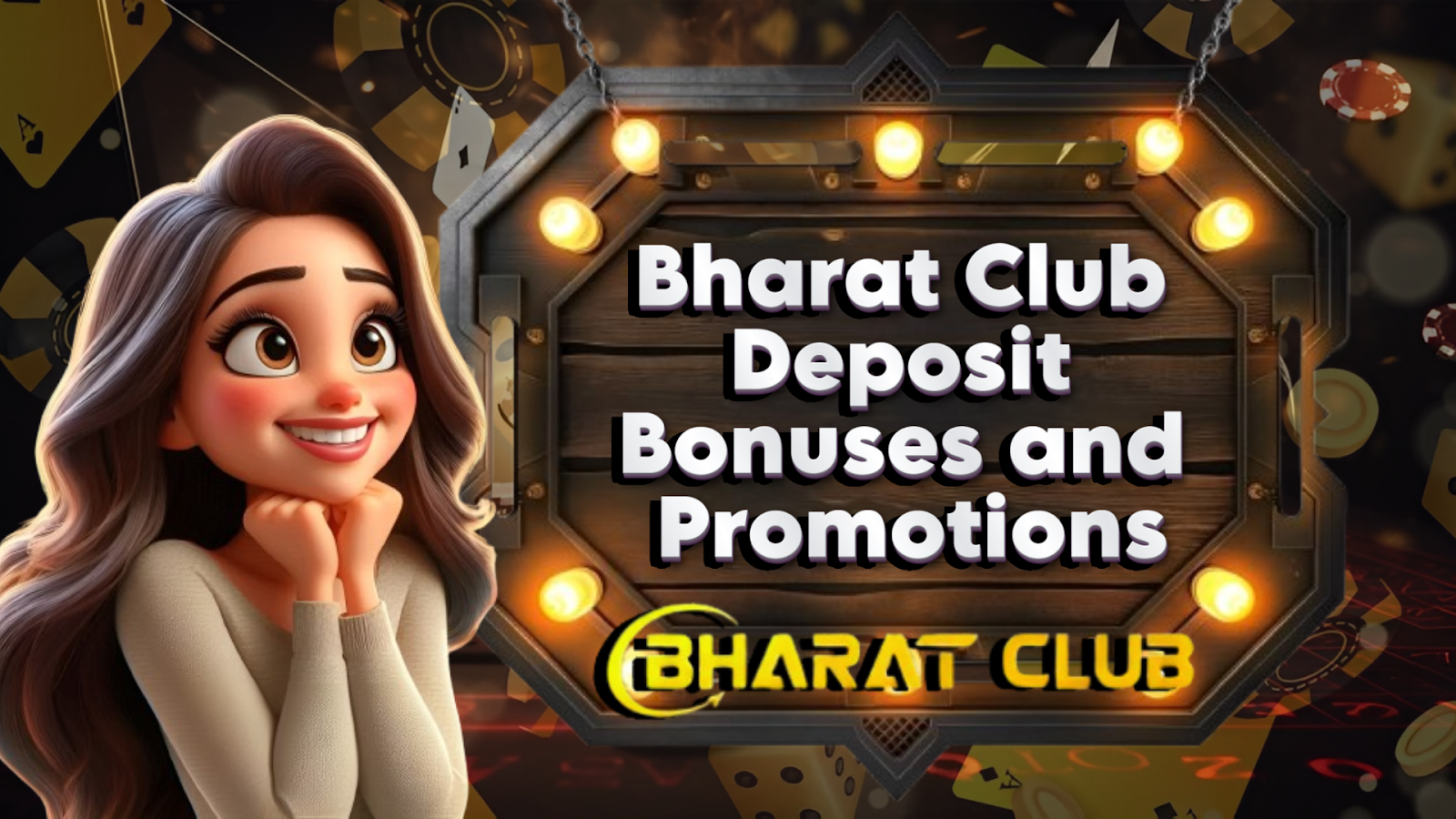 This image is a promotional visual designed to attract attention, build excitement, and drive user action toward making a deposit on Bharat Club in exchange for special bonuses or promotional offers.