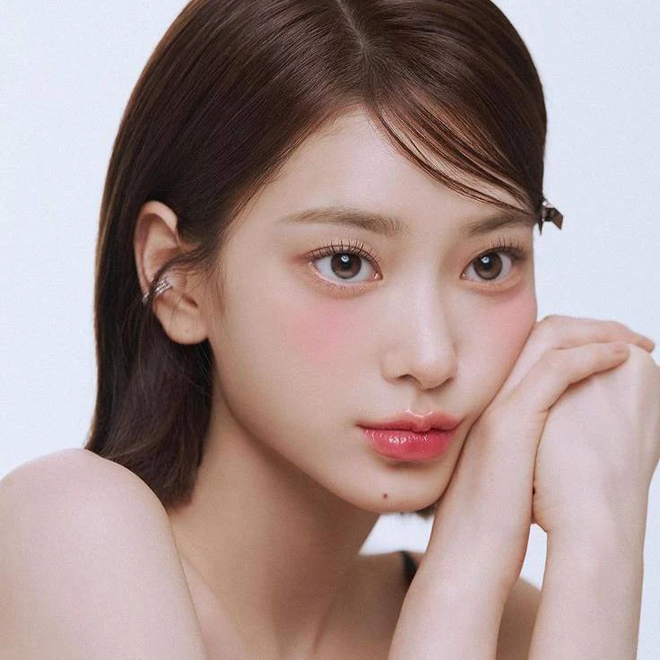 beautiful woman with clear skin