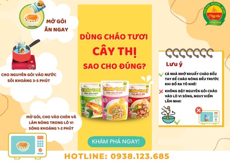 Dùng cháo tươi cho bé sao cho đúng?