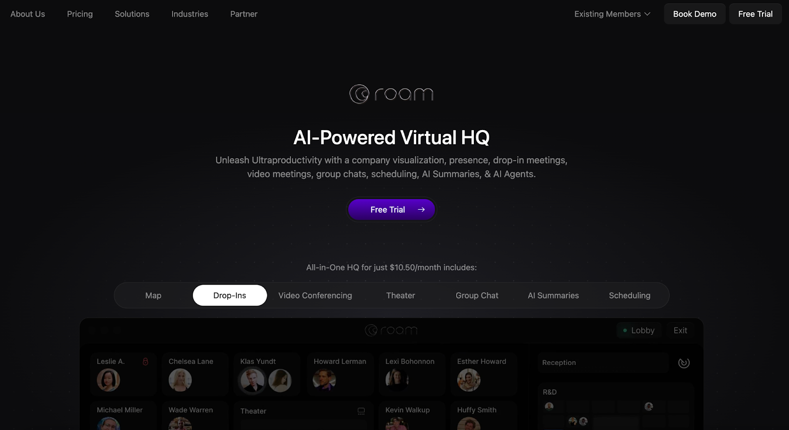 Ro.am landing page