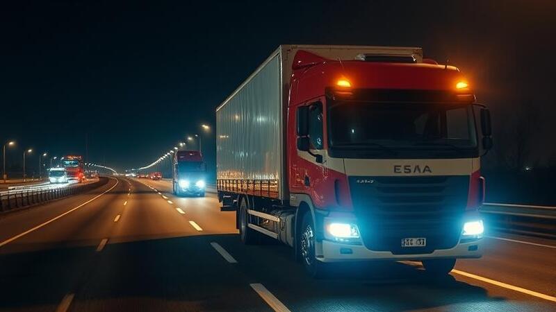 Different beam patterns on different commercial trucks
