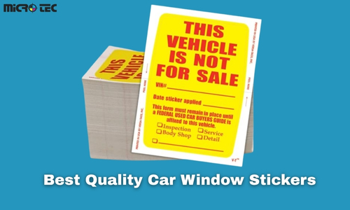 car original window sticker