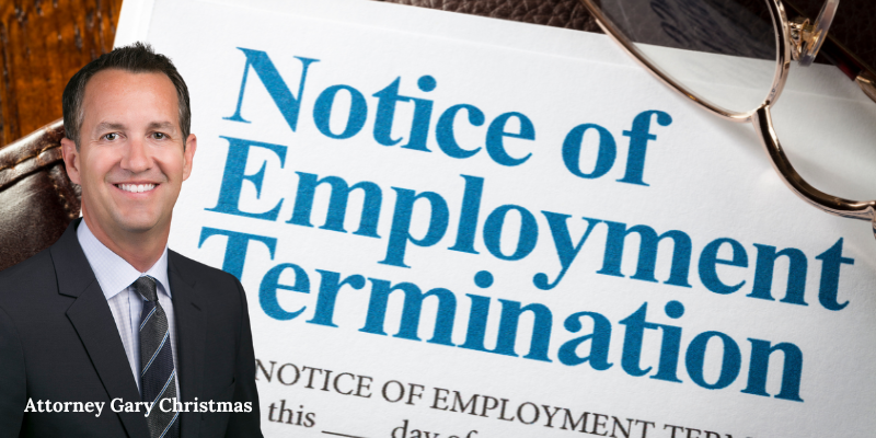 Workers Compensation Attorney Gary Christmas in front of wrongful termination after workplace accident.