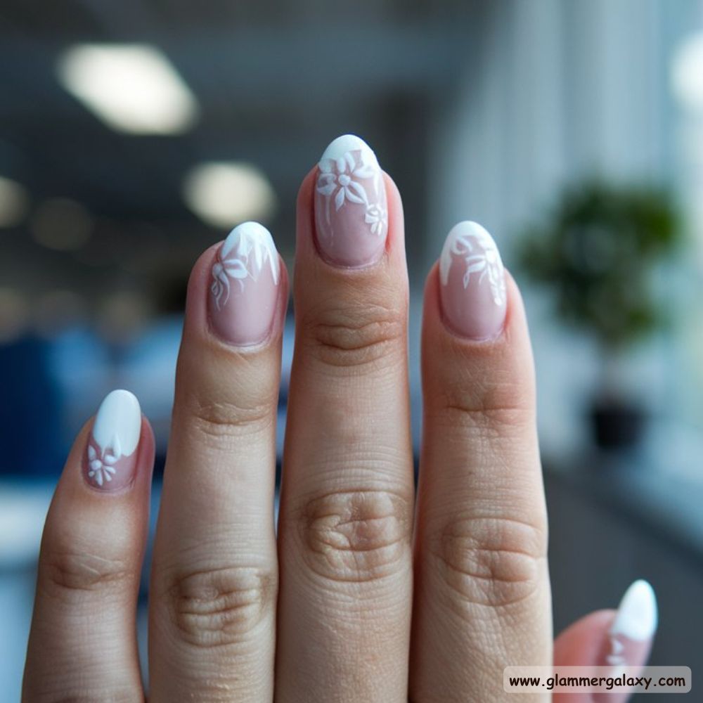 White Fall Nails having Milky White Elegance
