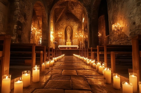 Candle Lit Walkway for a Magical Entrance