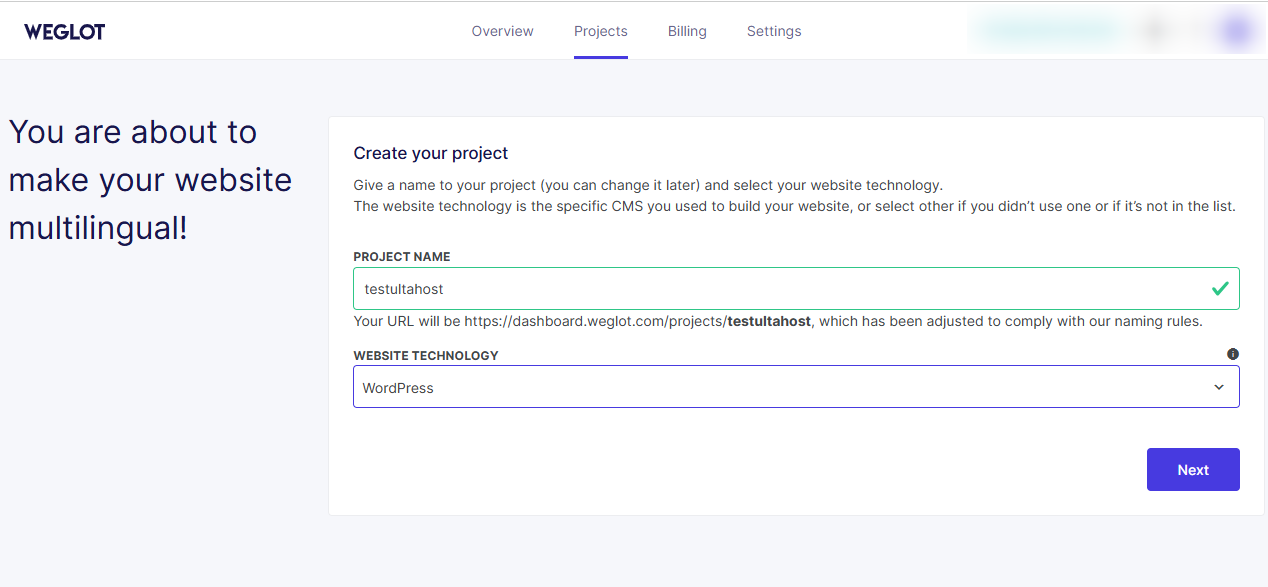 create your project