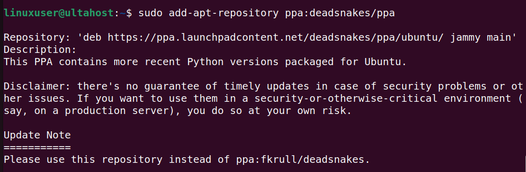 add deadsnakes ppa