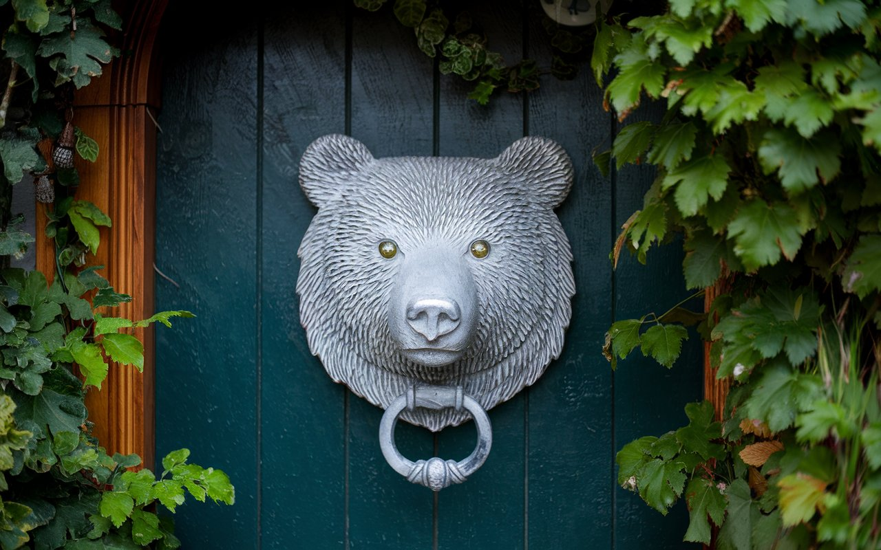 Bear Head Metal Zippies Door