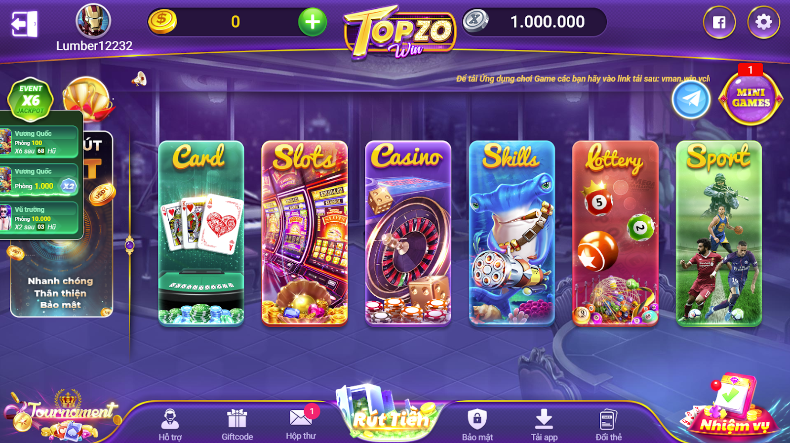 Cổng Game Topzo.com