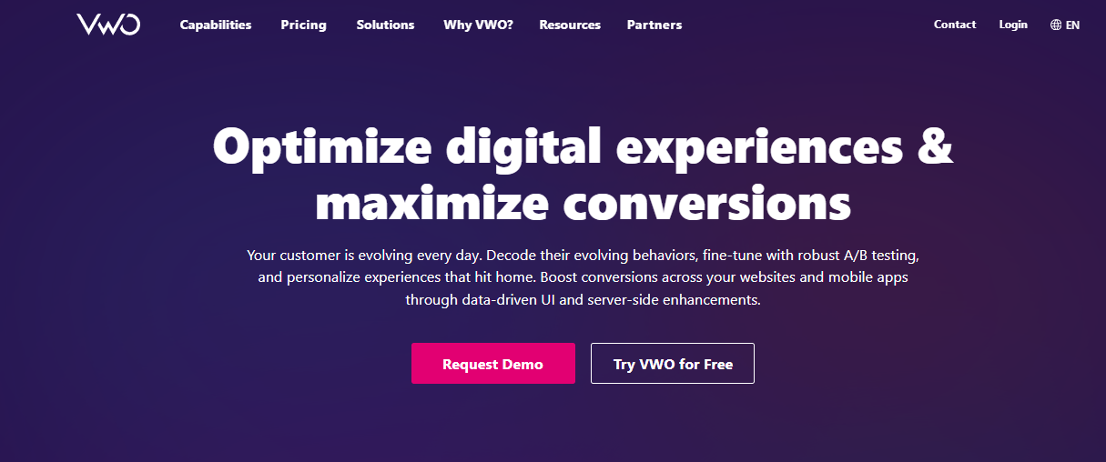 vwo digital experience optimization