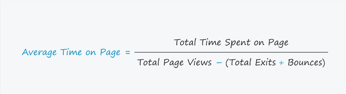 Image of Average Time on Page formula