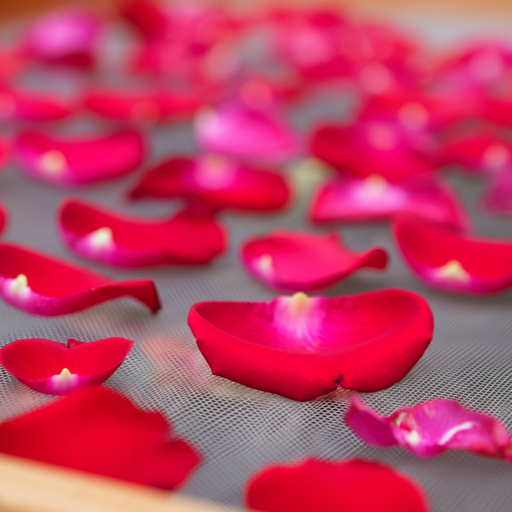 red rose petals