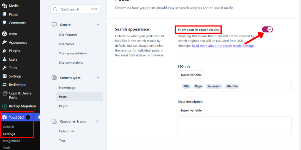 Show Post in Search Result