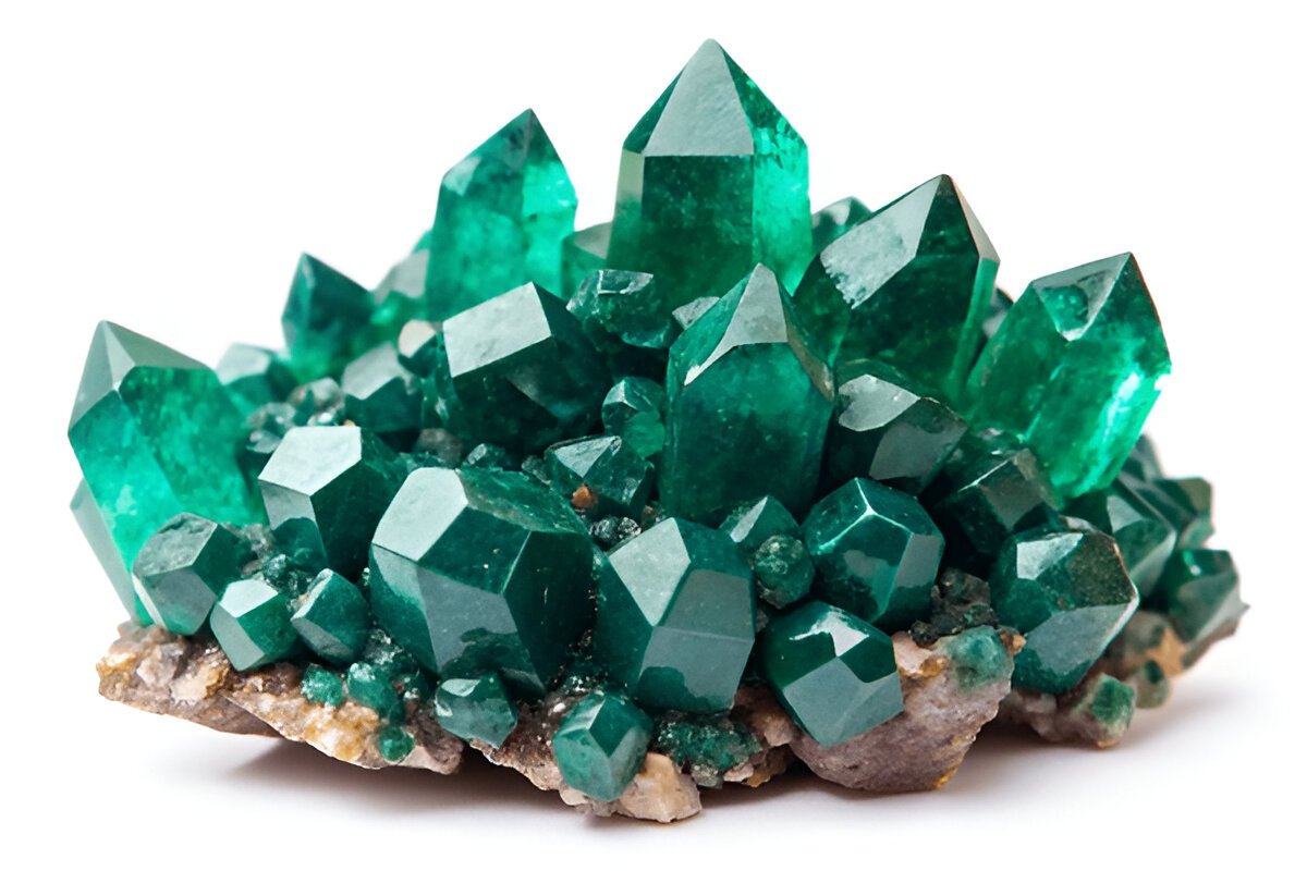 emerald-green crystals