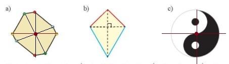 BÀI 2: HÌNH CÓ TÂM ĐỐI XỨNG1. Hình có tâm đối xứng. Tâm đối xứngBài 1:a) Lấy một điểm A bất kì trên đường tròn tâm O. Hãy tìm điểm B trên đường tròn sao cho O là trung điểm của đoạn thẳng AB (Hình 1a).b) Cho hình bình hành ABCD, hai đường chéo AC và BD cắt nhau tại I. Đường thẳng qua I cắt AB tại M và cắt CD tại M. Đo rồi so sánh độ dài IM và IM (Hình 1b). Giải nhanh:a) b) Độ dài IM = IM Bài 2: Tìm tâm đối xứng của mỗi hình (nếu có).Giải nhanh: Hình d không có tâm đối xứngBài 3: Em hãy cho biết trong những hình đã học như hình vuông, hình tam giác đều, hình lục giác đều, hình chữ nhật, hình bình hành, hình thoi, hình thang cân, hình nào có tâm đối xứng.Giải nhanh:Hình vuông, hình lục giác đều, hình chữ nhật, hình bình hành, hình thoi2. Nhận biết những hình phẳng trong tự nhiên có tâm đối xứngBài 1: Hai bông hoa và chiếc lá dưới đây, hình nào có tâm đối xứng? Nếu có, hãy chỉ ra tâm đối xứng của nó.Giải nhanh:Hình a có tâm đối xứng3. Bài tập