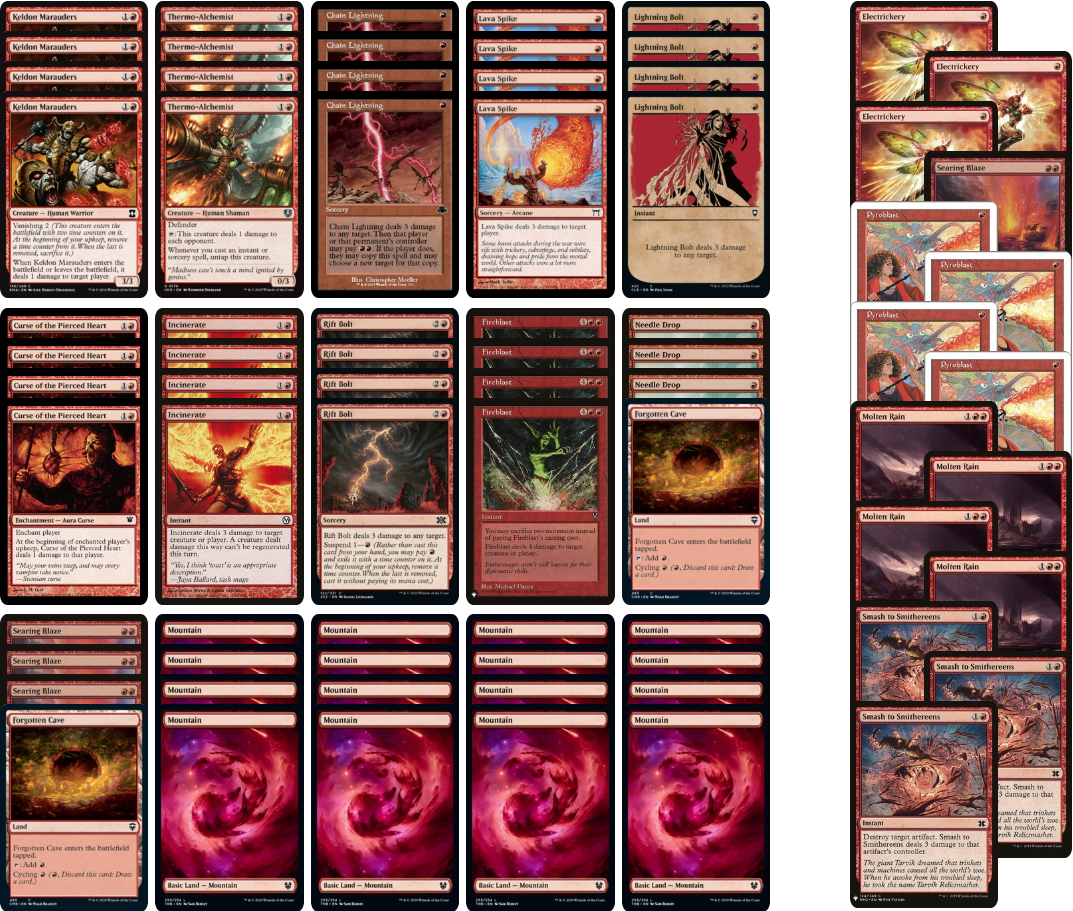 mono-red burn mtg pauper