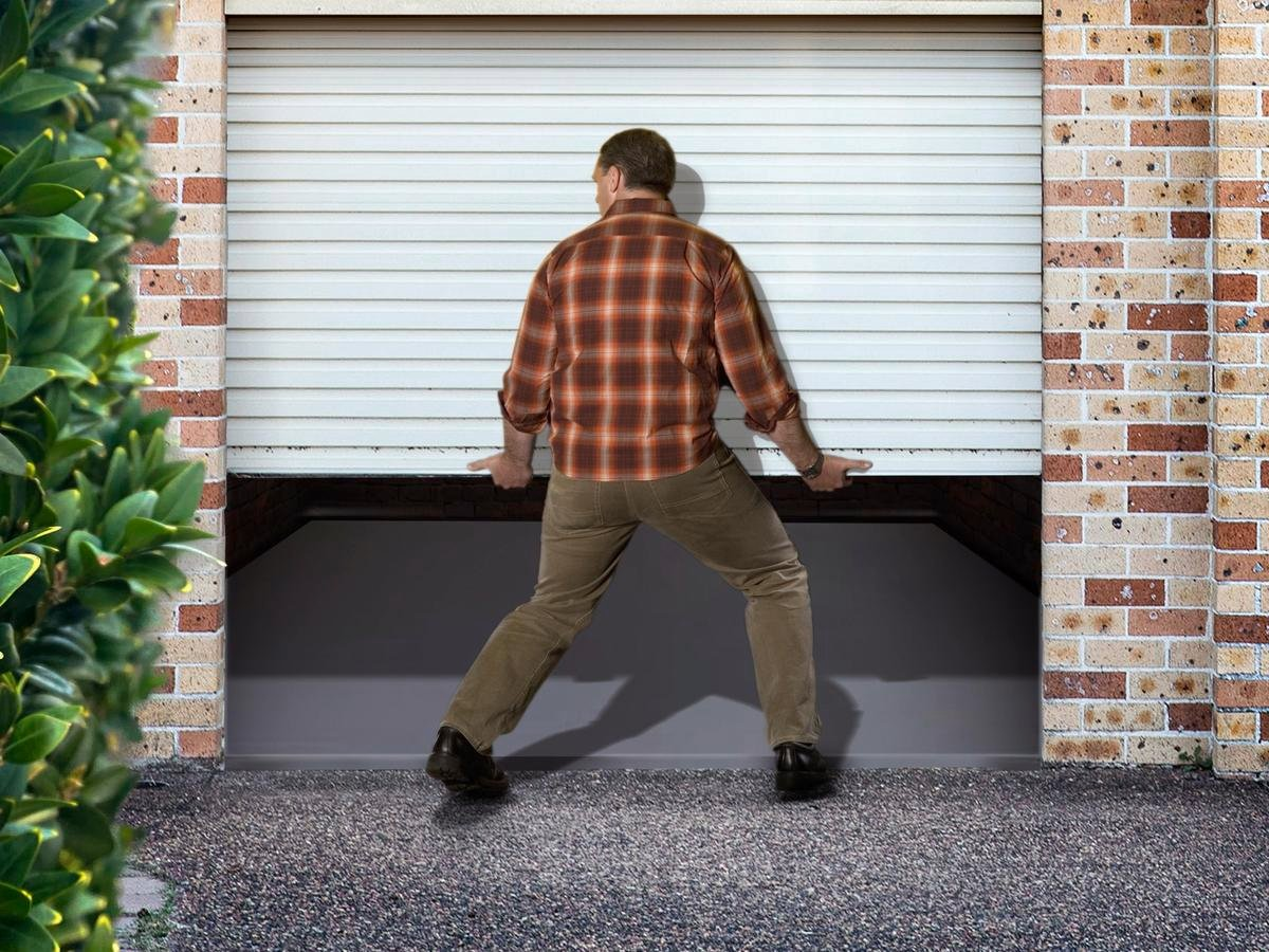 open garage door manually from outside