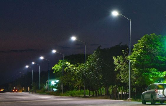 Solar light with pole
