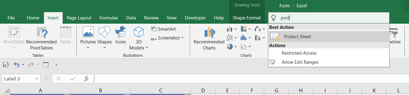 Sử dụng tính năng Bảo vệ Trang tính để hạn chế thay đổi và lưu tệp Excel
