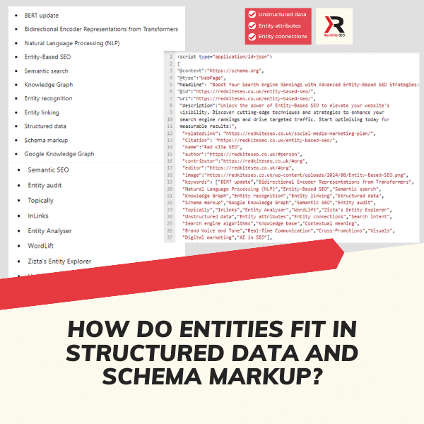 how do entities fit in structured data and schema markup