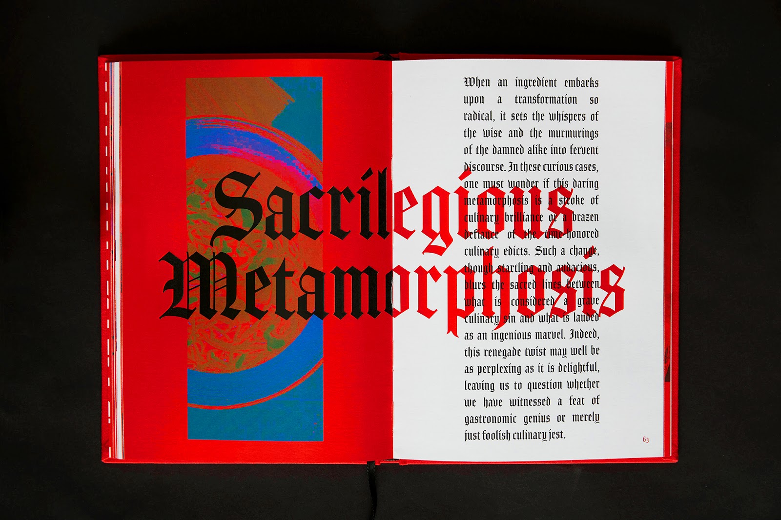 Image from the Blasphemy: A Radical Take on Editorial Design and Culinary Rebellion article on Abduzeedo