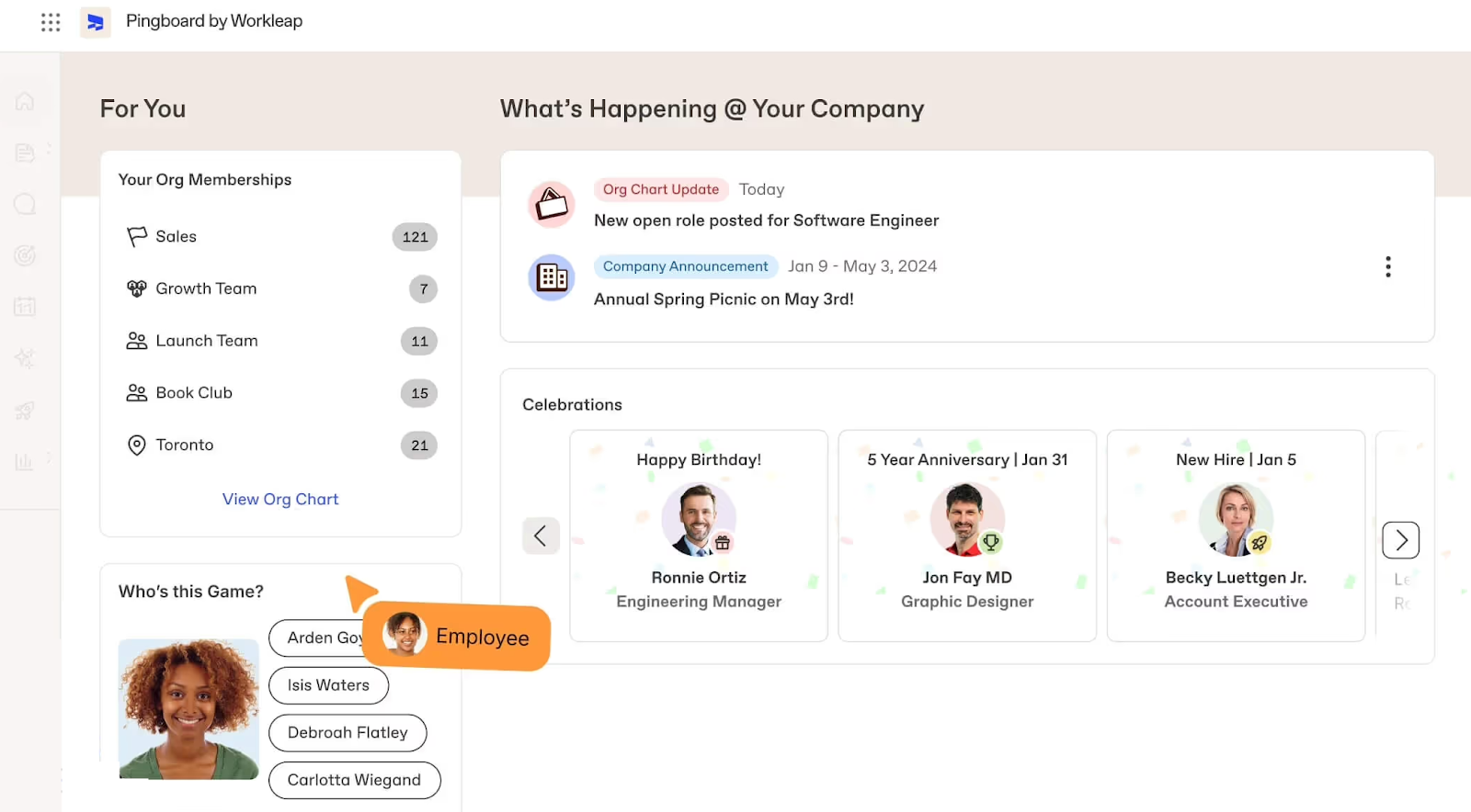 Culture Amp Alternatives: Workleap: Best for collaboration and engagement tracking