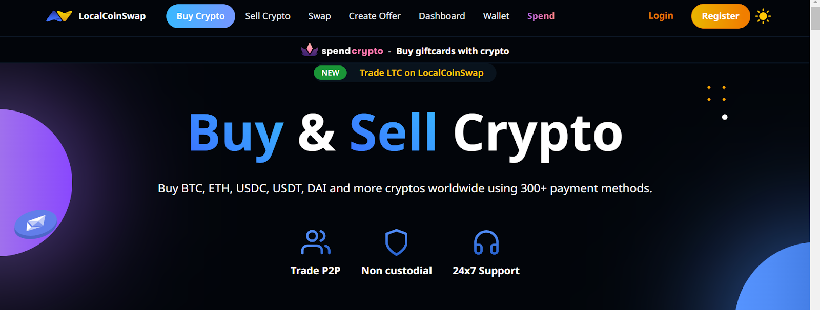 LocalCoinSwap Homepage
