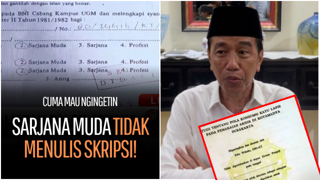 Jokowi Diduga Hanya Menyelesaikan Program Sarjana Muda di UGM, Bukan Sarjana  Penuh