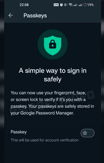 whatsapp passkey