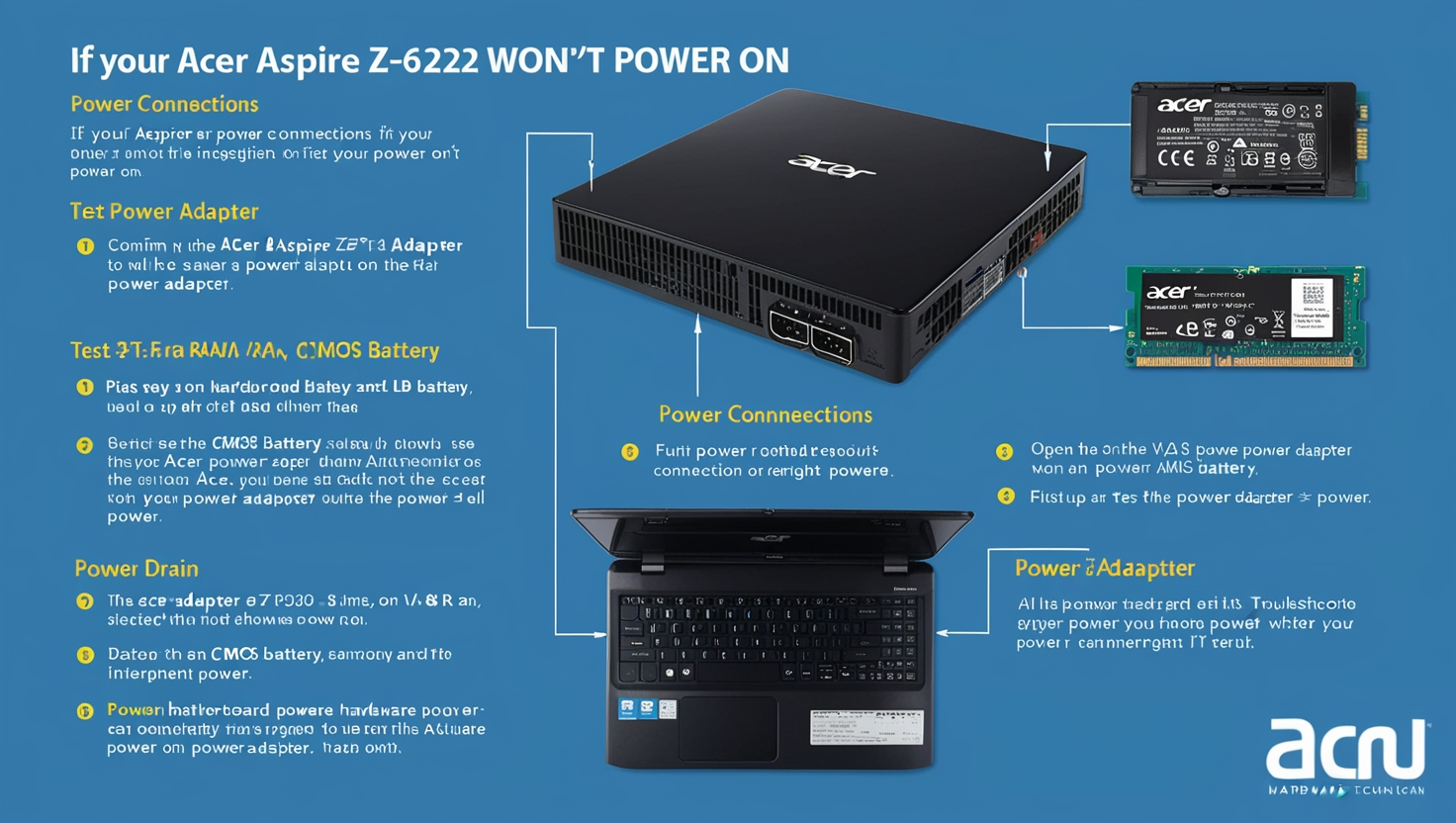 Acer Aspire Z1-622 Power On