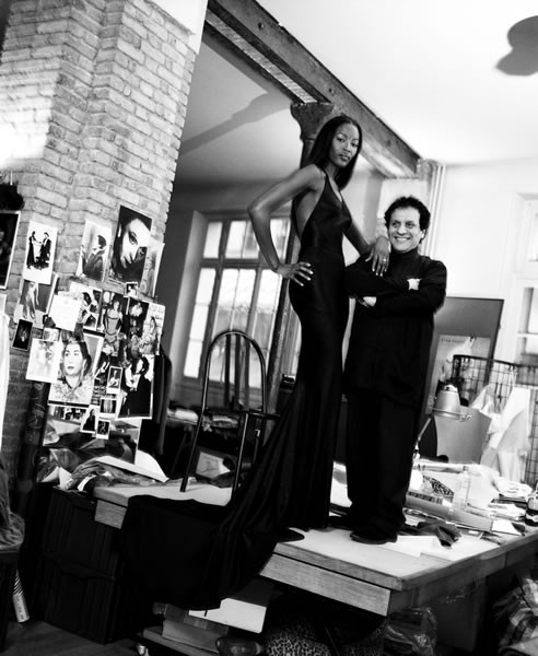 Glam Observer Blogger Giada Graziano shares a photo of Azzedine Alaïa and Naomi Campbell