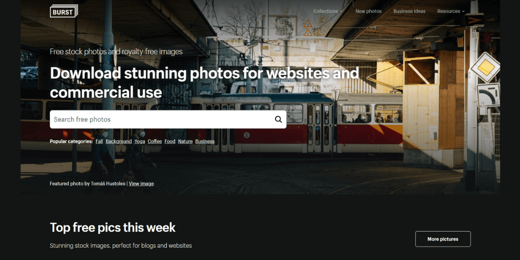 burst by shopify home