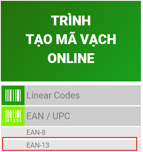 tạo mã vạch miễn phí online