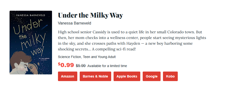 a screenshot of under the milky way book