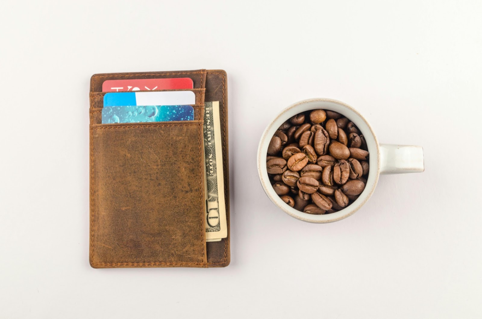 Your wallet and coffee go hand in hand when saving for a travel fund!