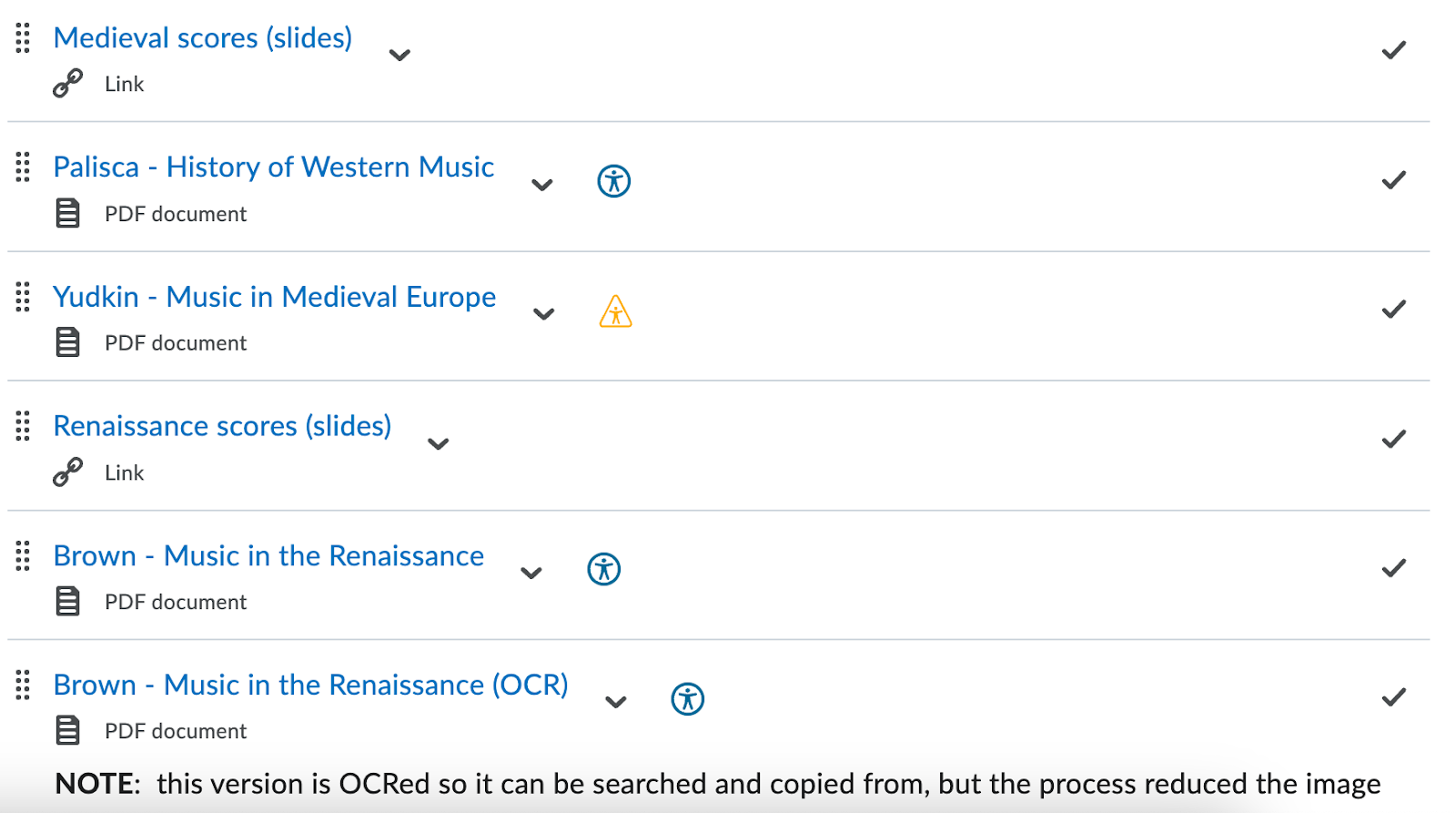 Panorama Accessibility Severity Indicators