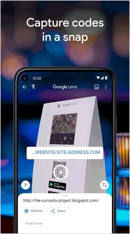 Scan QR code using Google Lens