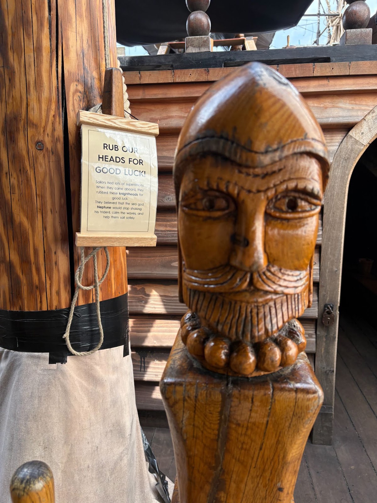 Knighthead on The Golden Hinde - Shakespeare Trail
