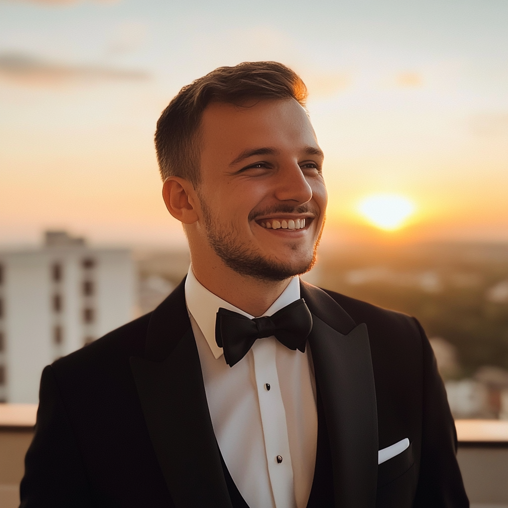 A smiling groom | Source: Midjourney