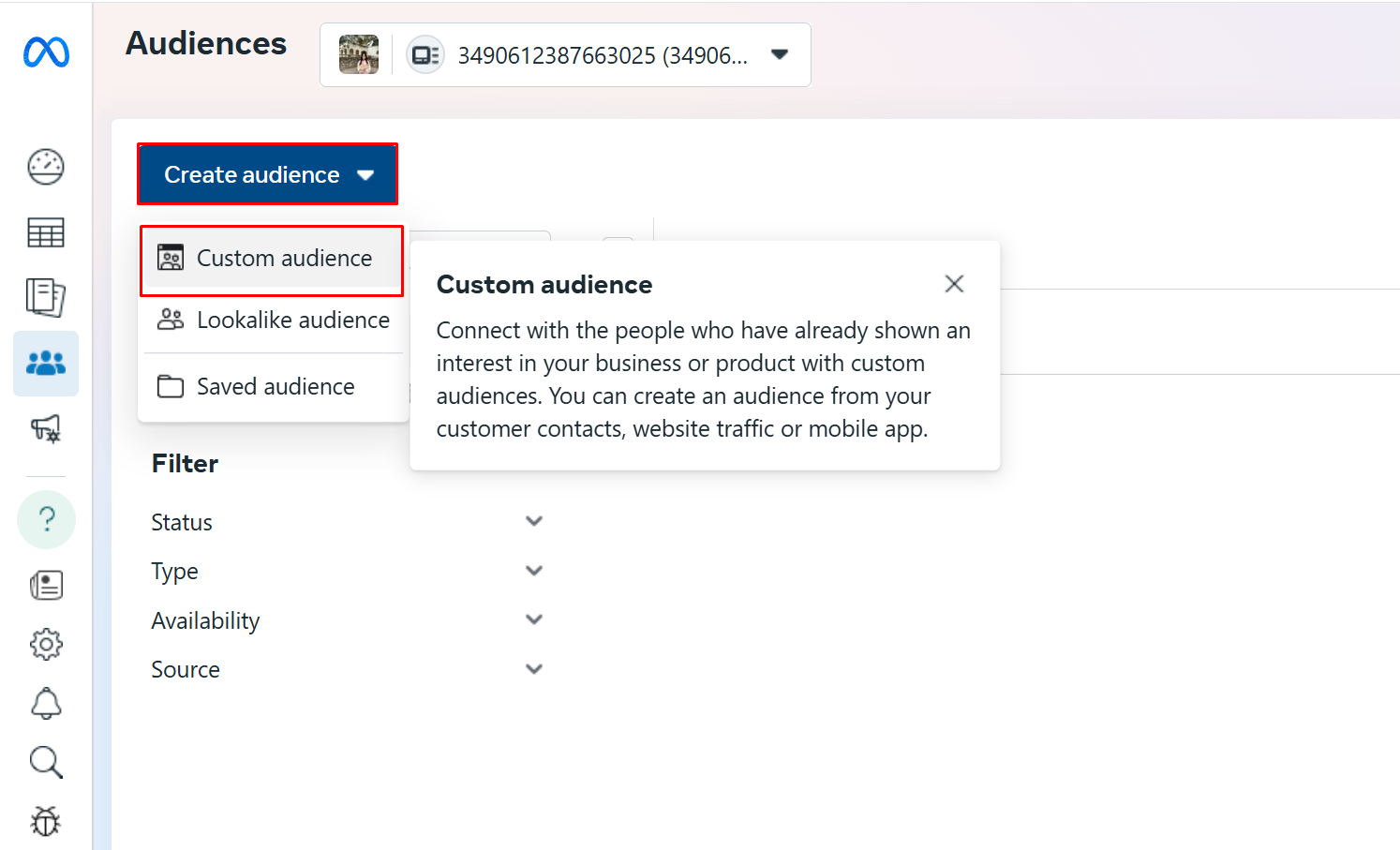 create custom audience from email list
