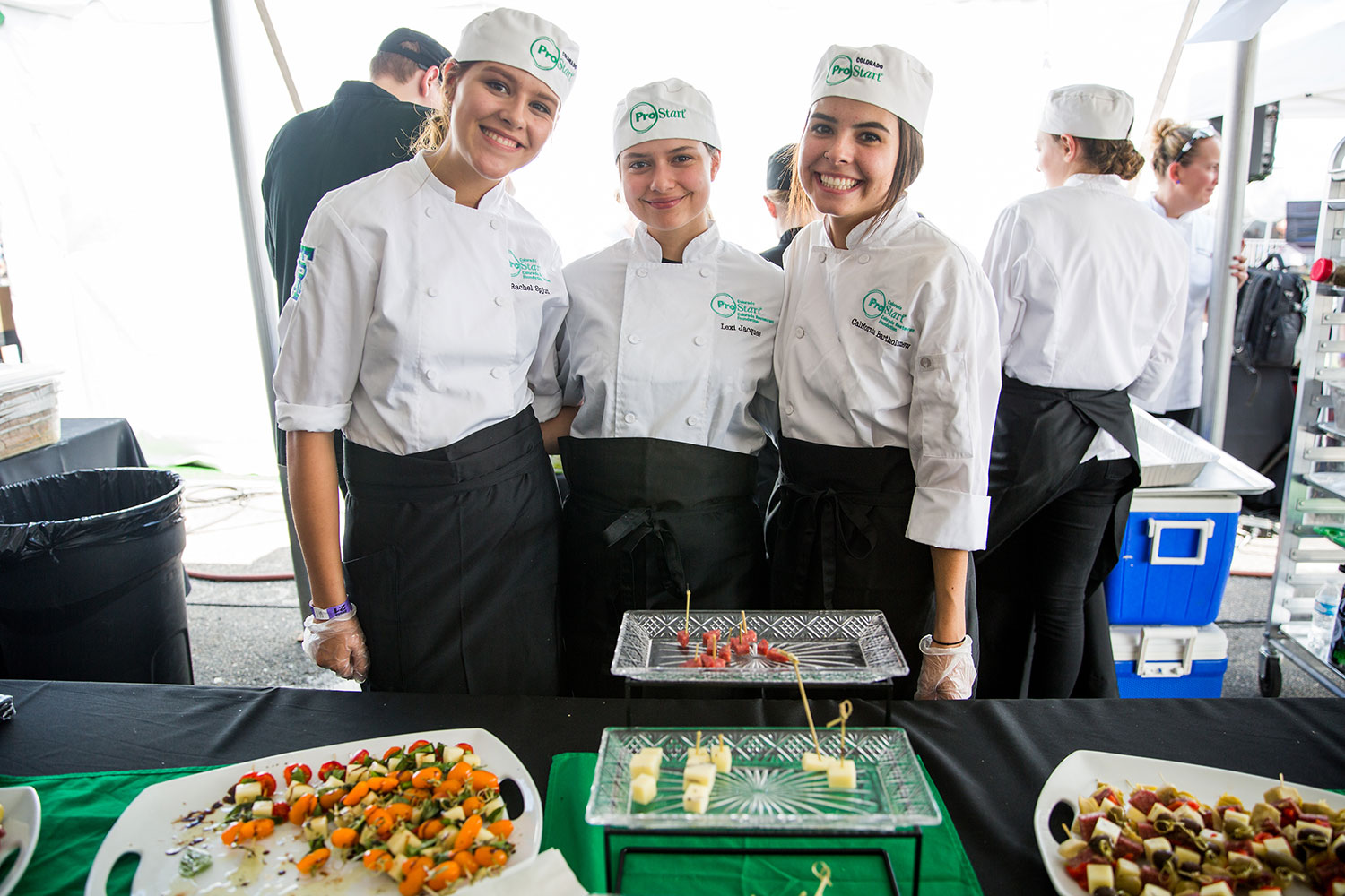 Chefs having fun at the festival.