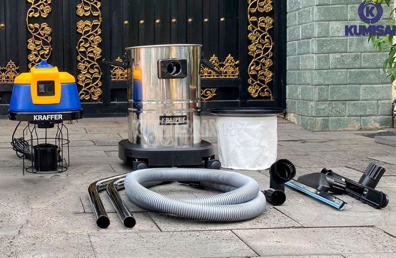 Máy hút bụi Kraffer KF-130 (thùng inox)